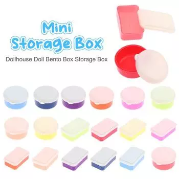 1:12 миниатюрных ланч-боксов для кукольного домика, имитация пластиковой коробки для хранения, мини-коробка для хранения свежих продуктов, игрушечная модель кухонной посуды, декор H