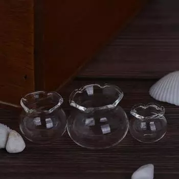 1:12 миниатюрных прозрачных стеклянных аквариумов для кукольного домика для декора кукольного домика M(20mm)