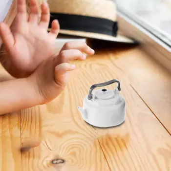 1/12 Миниатюрный чайник для воды Мини-модель чайника Игрушечный кухонный аксессуар для Микро белый