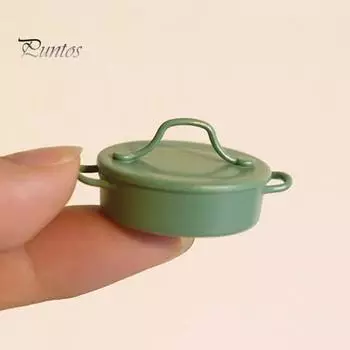 1:12 миниатюрный горшок для кукольного домика, изысканная реалистичная модель кастрюли для приготовления пищи, кухонная посуда для украшения кукольного домика