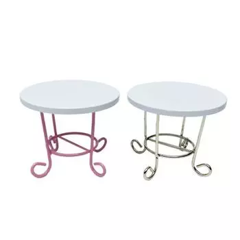 1:12 Миниатюрный круглый стол для кукольного домика Обеденный стол Подставка для цветов Приставной столик Мебель Модель Декор Игрушка Кукольный дом Аксессуары A4