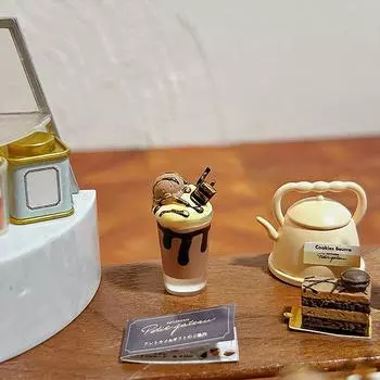 1/12 Миниатюрный кукольный домик Аксессуары Украшения Мини Лесной орех Какао Лед Мокко Чашка Напиток Модель Игрушка Летний напиток Украшения one size