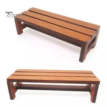 1/12 миниатюрный кукольный домик деревянная скамейка длинный стул DIY садовый пейзажный декор