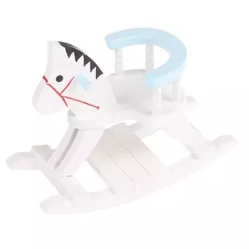 1:12 Миниатюрный кукольный домик Деревянное кресло-качалка Лошадка Мебель для детской комнаты One Size