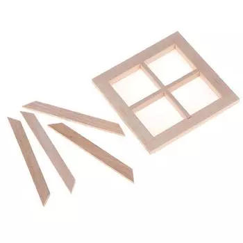 1:12 Миниатюрный кукольный домик из дерева с 4-мя окнами, аксессуары для самостоятельного изготовления One Size