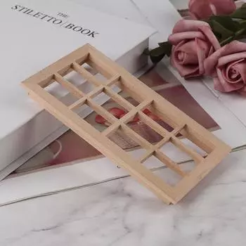 1:12 Миниатюрный кукольный домик из дерева с 12-панельными оконными рамами, модель, аксессуары, игрушки One Size