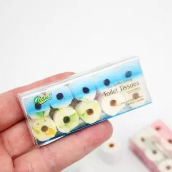 1:12 Миниатюрный кукольный домик, модель рулона бумажных полотенец, рулон салфеток, домашний декор, игрушка, аксессуары для кукольного домика, детские игрушки для ролевых игр синий