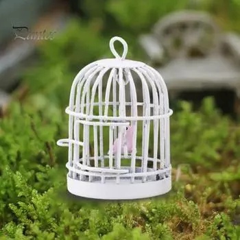 1/12 миниатюрный кукольный домик, мультяшный орнамент в виде птичьей клетки, домашний декор для рабочего стола, игрушка в подарок