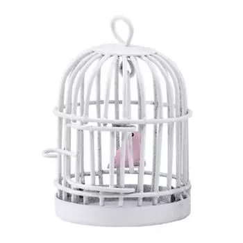 1/12 миниатюрный кукольный домик, мультяшный орнамент в виде птичьей клетки, домашний декор для рабочего стола, игрушка в подарок