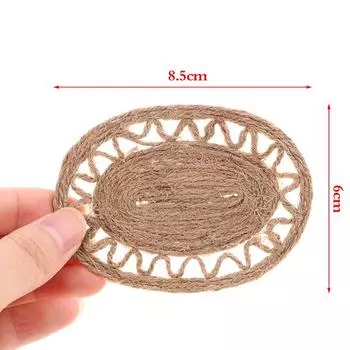 1:12 Миниатюрный кукольный домик, плетеный из пеньковой веревки, ковер для пола, декор для пола кукольного домика