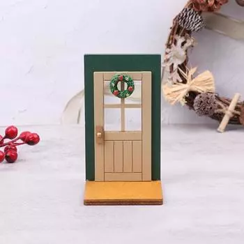 1:12 Миниатюрный кукольный домик Рождественская дверь Мебель Модель Diy Аксессуары Украшения one size