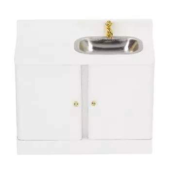 1 : 12 Миниатюрный кукольный домик, шкаф с раковиной, реалистичная изысканная структура, гладкая поверхность, деревянный