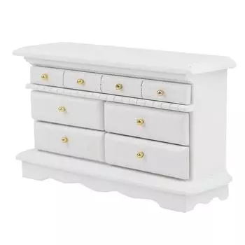 1:12 Миниатюрный кукольный домик Спальня Приставной шкаф Комод Мебель Аксессуары