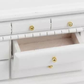 1:12 Миниатюрный кукольный домик Спальня Приставной шкаф Комод Мебель Аксессуары