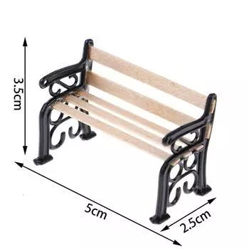 1/12 миниатюрный кукольный домик в рождественском парке, уличный фонарь и скамейка, кукольный декор, садовый декор