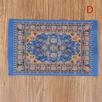 1:12 миниатюрный напольный коврик для кукольного домика, тканый чехол, модель ковра, домашний декор, игрушка