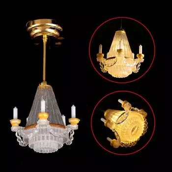 1:12 миниатюрный потолочный светильник для кукольного домика, светодиодная лампа, настенный светильник, декор для гостиной, игрушка