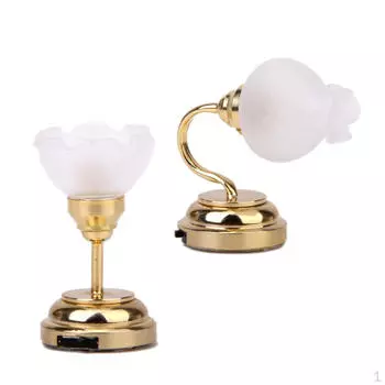 1/12 Миниатюрный потолочный светильник и настенный светильник с