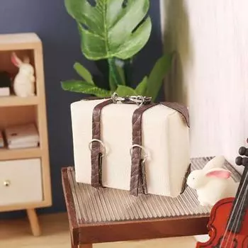 1/12 модель чемодана для кукольного домика, реалистичный вид, миниатюрная сумка с высоким уменьшением, коробка для багажа, украшение для кукольного домика