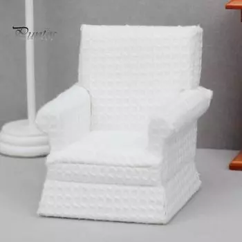 1:12 модель дивана, изысканный миниатюрный диван, орнамент, современный стиль, мебель для кукольного домика, аксессуары для кукольного дома белый