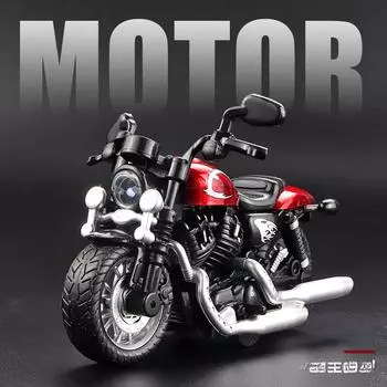 1:12 Модель мотоцикла Harley из сплава со звуком и светом - Kawasaki Street Bike Toy