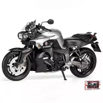 1/12 модель мотоцикла из сплава R1800C, детская игрушка, мотоцикл, маятник, раздвижная модель автомобиля, игрушка для мальчика 1/12-Size:18.5*9.7*5cm серебряный