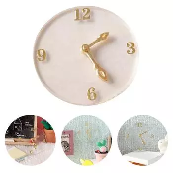 1:12 настенные часы для кукольного домика, реалистичные миниатюрные настенные часы, модель мебели, игрушки для ролевых игр, аксессуары