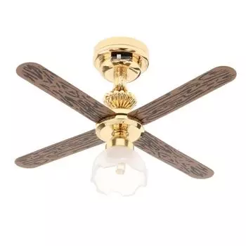 1:12 ностальгических миниатюрных моделей, сцена, игра с едой, светодиодный вентилятор, лампа в виде лошади, украшения для кукольного домика, которые можно зажечь One Size