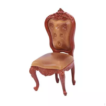 1/12 Обеденный стул Мебель Коллекции Мини Миниатюрная комната для стола с песком жёлтый