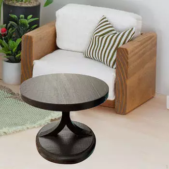 1:12 Приставной столик для кукольного домика 1: 12 Миниатюрная мебель для кукольного домика Round End Table