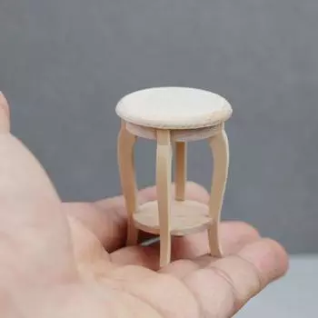 1:12 Пустая модель стула ручной работы, прочный несущий элемент, креативный миниатюрный стул, игровой домик, игрушка