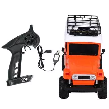 1:12 RC Car 2.4GHz Highly Simulation FourWheel Drive DIY Children RC Climbing Car Toy(оранжевый )