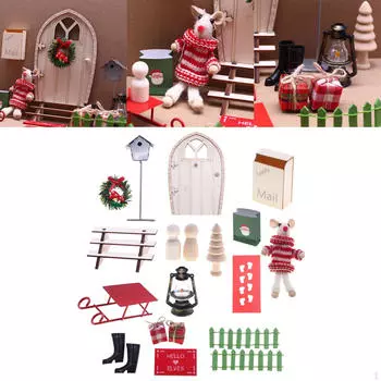 1/12 Рождественский Кукольный Дом Украшения Миниатюрные Сувениры Для Вечеринки Модель Аксессуары