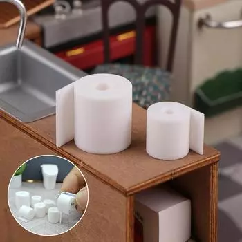 1:12 рулонов для моделирования кукольного домика, модель туалетной бумаги, кукла, мини-держатель для туалетной бумаги, декор, микросцена, строительный реквизит