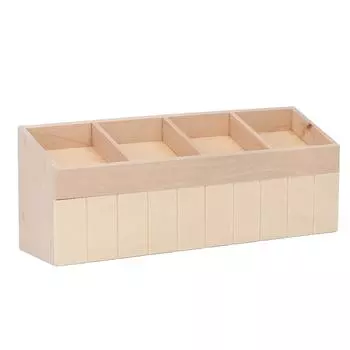 1:12 Scale Dollhouse Fruit Stand Miniature Display DIY Coloring 4 Grids Birch Wood Dollhouse Fruit