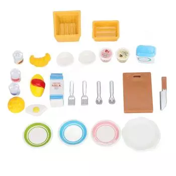 1:12 Scale Miniature Cookware DIY Dollhouse Kitchen Cooking Utensil Tools Playset Accessories25pcs