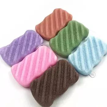 1/12 шт., 6 цветов, полусфера, натуральная губка из конжака, косметическая слоеная губка для чистки лица, инструменты для мытья лица, флаттер, инструменты для макияжа