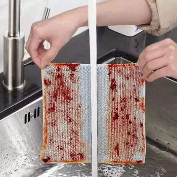 1/12 шт. кухонный новый блок стальная проволока домашние инструменты мытье посуды хлебная салфетка чудо улыбка полезная стиральный порошок щетка