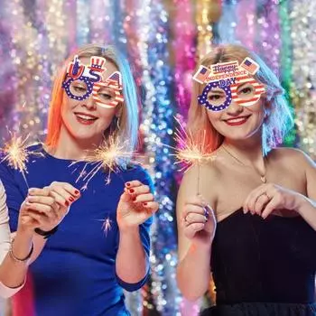 1/12 шт. Очки с американским флагом, патриотическая вечеринка в честь Дня памяти, звездно-полосатые очки для празднования Дня ветеранов США 4 июля G