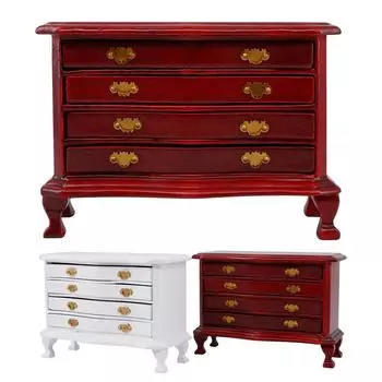 1:12 Спальня Мульти Модель Мини Кукольный Домик Ящики С Игрушечным Декором кофейный