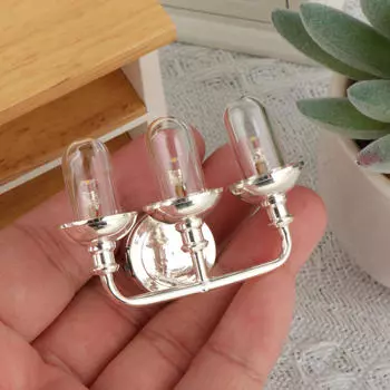 1:12 светодиодных настенных светильников для кукольного домика, мебельные аксессуары, кукольный декор для гостиной