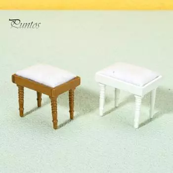1:12 табуреток для кукольного домика, трехмерная антидеформированная мини-модель мебели с высоким уменьшением, миниатюрная модель табурета принцессы, поставка микропейзажа