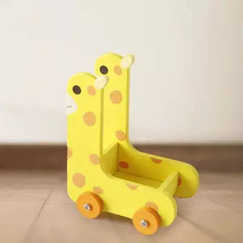 1/12 Тележка для хранения животных Миниатюрная мебель Песочный стол Макет Украшения Кукольный домик Giraffe