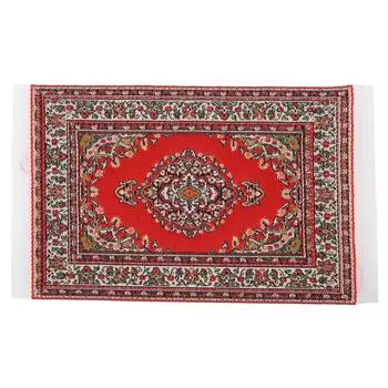 1:12 тканых ковров для кукольного домика, миниатюрный коврик, украшение для кукольного домика, детский подарок, аксессуары № 1