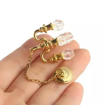 1:12 весов, винтажная люстра, мини-мебель, игрушка, игровой домик, миниатюрный орнамент для кукольного домика, потолочный светильник, аксессуары для кукол золотой