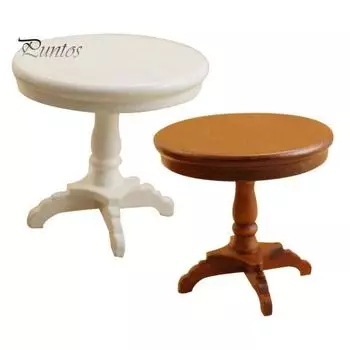 1/12 винтажный миниатюрный кукольный домик, круглый стол, мебель, аксессуары для спальни «сделай сам» коричневый