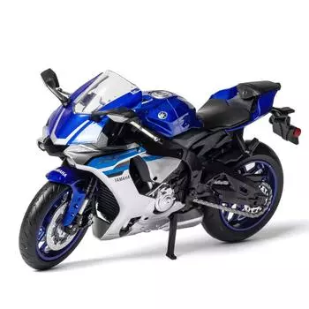1/12 Yamah YZF R1 Alloy Racing Sports Motorcycle Simulation Diecast Metal Cross Country Motorcycle Model Collection Kids Toy Gift жёлтый