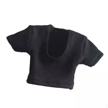 1/12 женская фигурка рубашка наряды кукла ручной работы декор своими руками одеваются мягкий костюм стильный чёрный