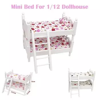1:12Детские игрушки Мини Кукольный домик Мебель Кровать Миниатюрный Гостиная Дети Ролевые игры Игрушка Миниатюрный набор Миниатюрный A