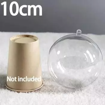 1/12PCS Christmas Hollow Balls Plastic Transparent DIY Ball Fillable Bauble Xmas Tree Hanging Ornaments Home Party Decor Gifts 6PCS
